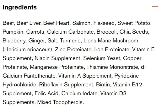 Badlands Ranch Dog Food Ingredients