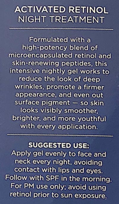 activated retinol overnight treatment