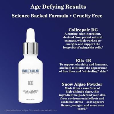 beverly hills md repair + reverse daily serum supplement facts