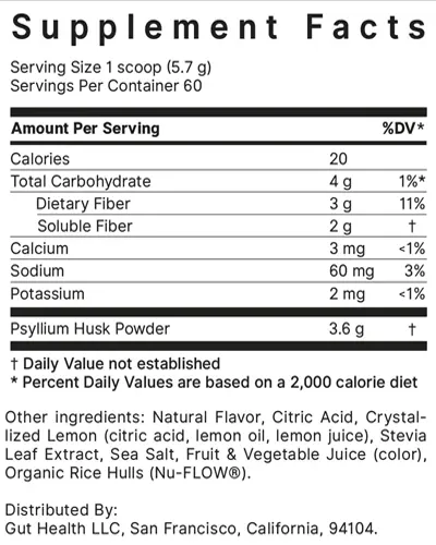 ColonBroom Premium Supplement Facts