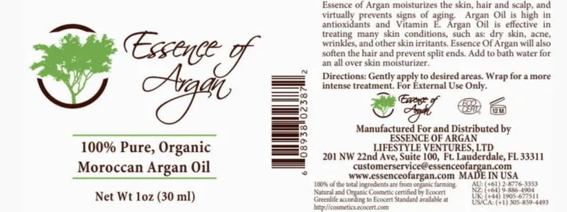 Essence of Argan Ingredients