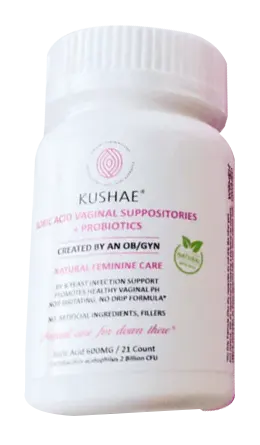 Kushae Boric Acid Suppositories + Probiotics & Aloe! with 3 Applicators