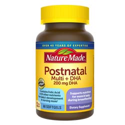 Nature Made Postnatal Multivitamin + DHA Softgels