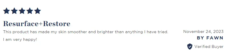 resurface + restore customer review
