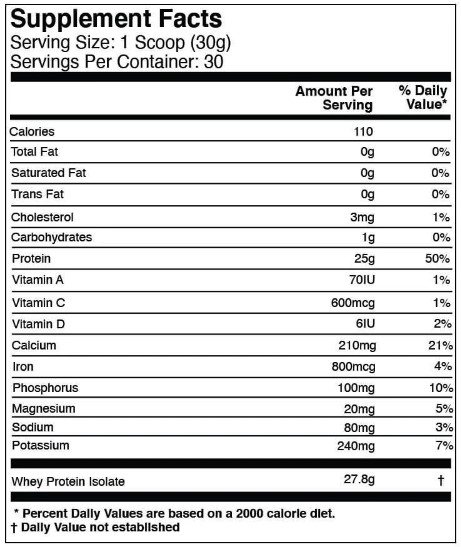 xwerks supplement facts